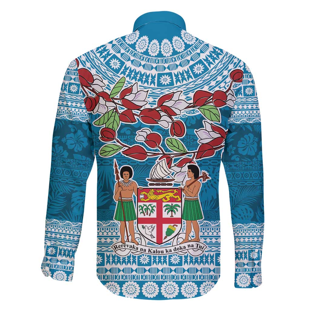 Fijian Tagimoucia Flowers Family Matching Short Sleeve Bodycon Dress and Hawaiian Shirt Christmas Coquette bow