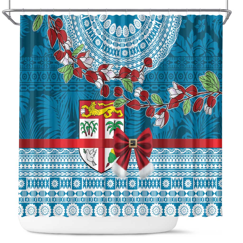 Fijian Tagimoucia Flowers Shower Curtain Christmas Coquette bow