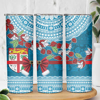 Fijian Tagimoucia Flowers Skinny Tumbler Christmas Coquette bow