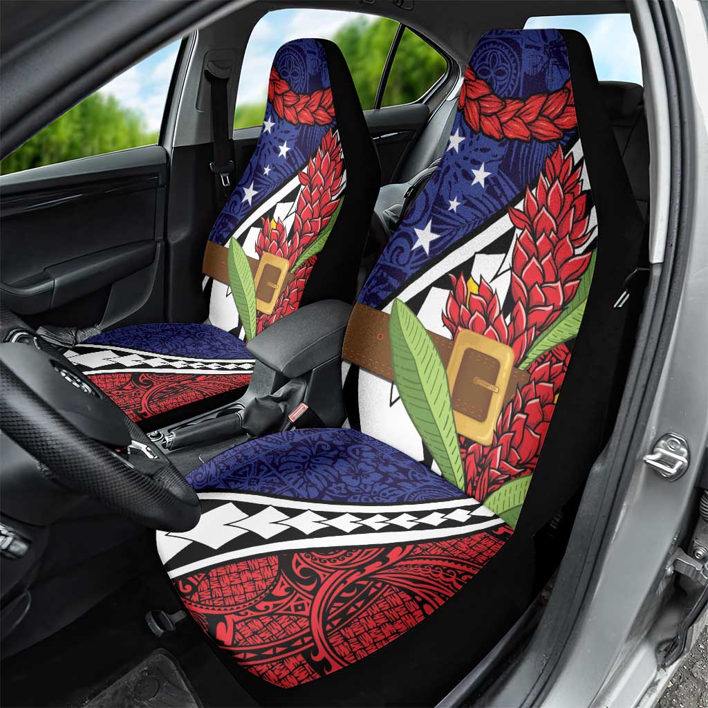 Samoan Ula Fala Flowers Car Seat Cover Christmas Santa Belt