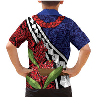 Samoan Ula Fala Flowers Family Matching Mermaid Dress and Hawaiian Shirt Christmas Santa Belt