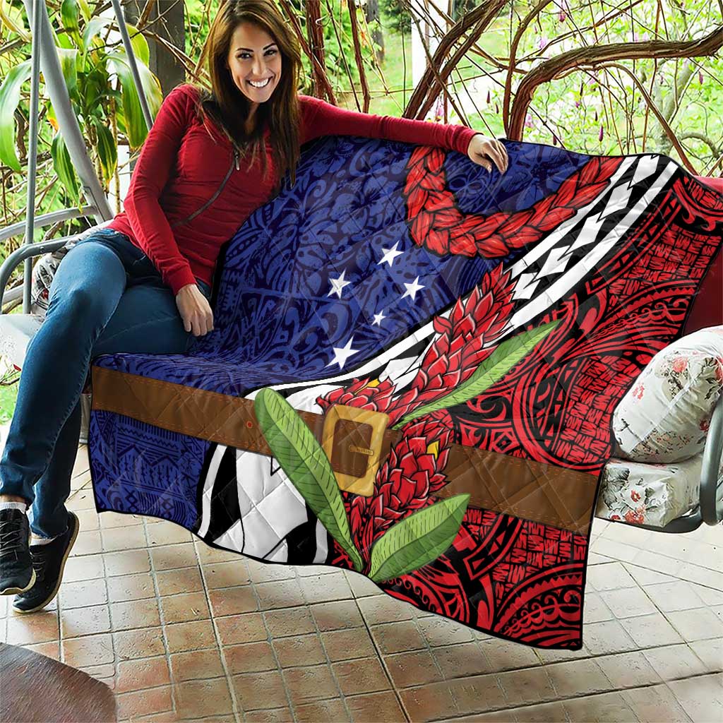 Samoan Ula Fala Flowers Quilt Christmas Santa Belt
