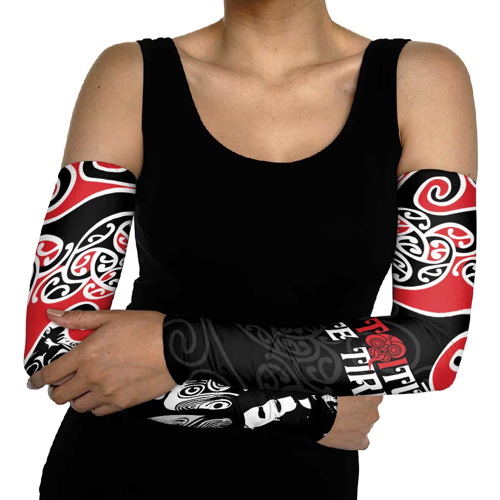 Aotearoa Toitu Te Tiriti Arm Sleeves New Zealand Stand Together Stand Stronger - Polynesian Pride