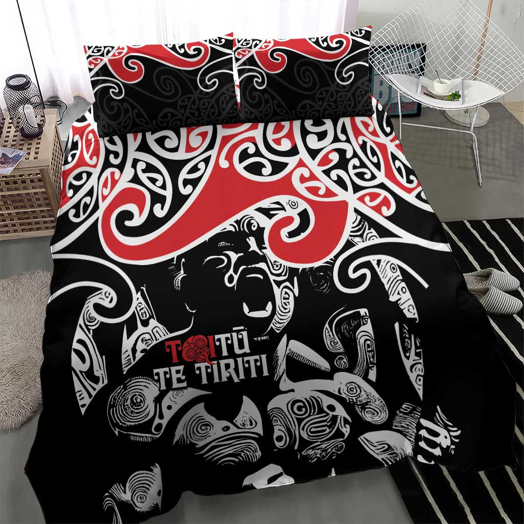 Aotearoa Toitu Te Tiriti Bedding Set New Zealand Stand Together Stand Stronger