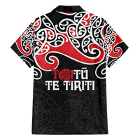 Aotearoa Toitu Te Tiriti Family Matching Off Shoulder Short Dress and Hawaiian Shirt New Zealand Stand Together Stand Stronger LT9 - Polynesian Pride