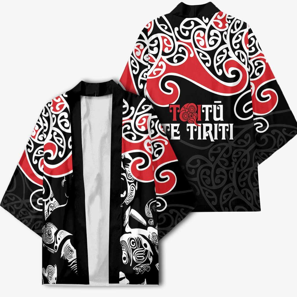 Aotearoa Toitu Te Tiriti Kimono New Zealand Stand Together Stand Stronger LT9 - Polynesian Pride