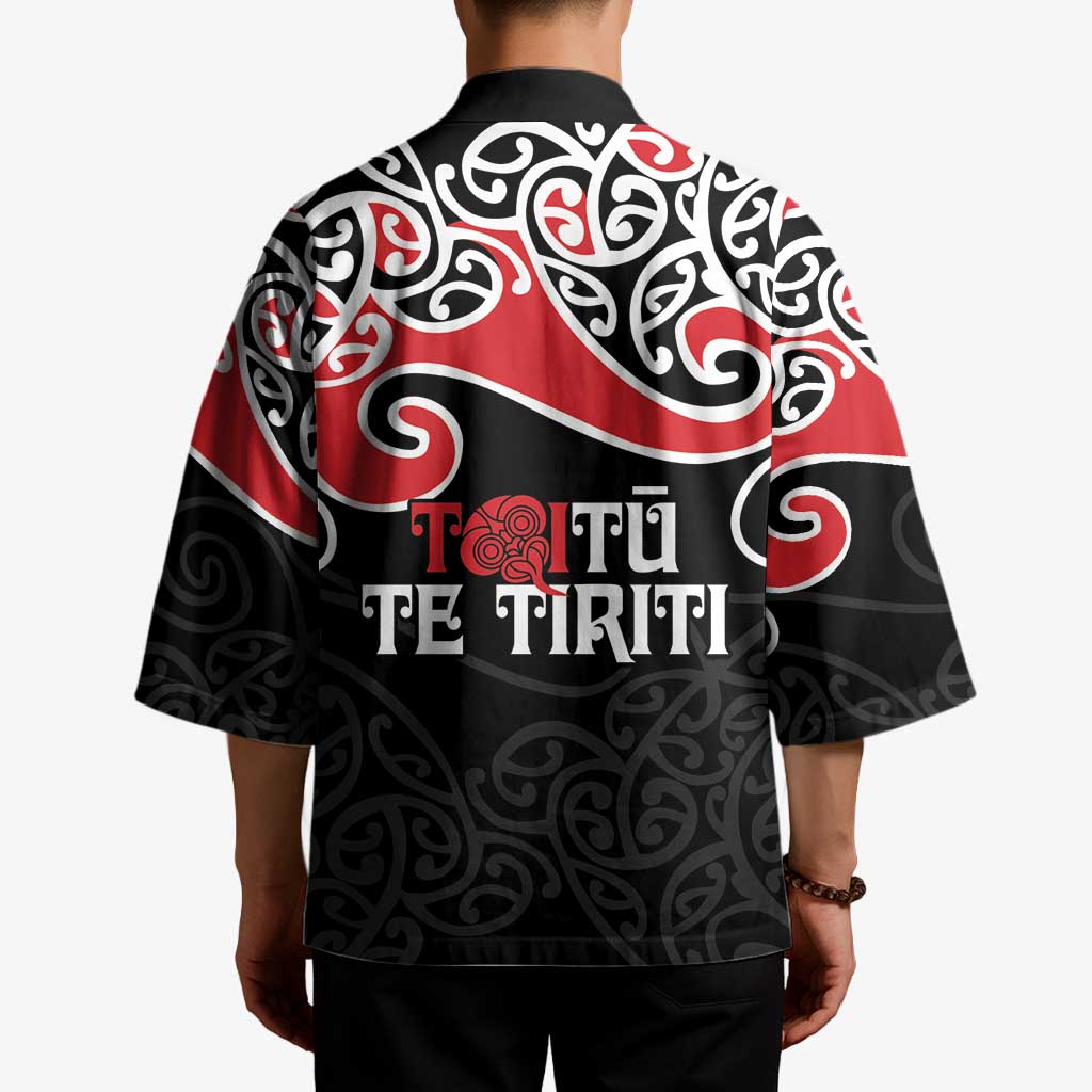 Aotearoa Toitu Te Tiriti Kimono New Zealand Stand Together Stand Stronger LT9 - Polynesian Pride