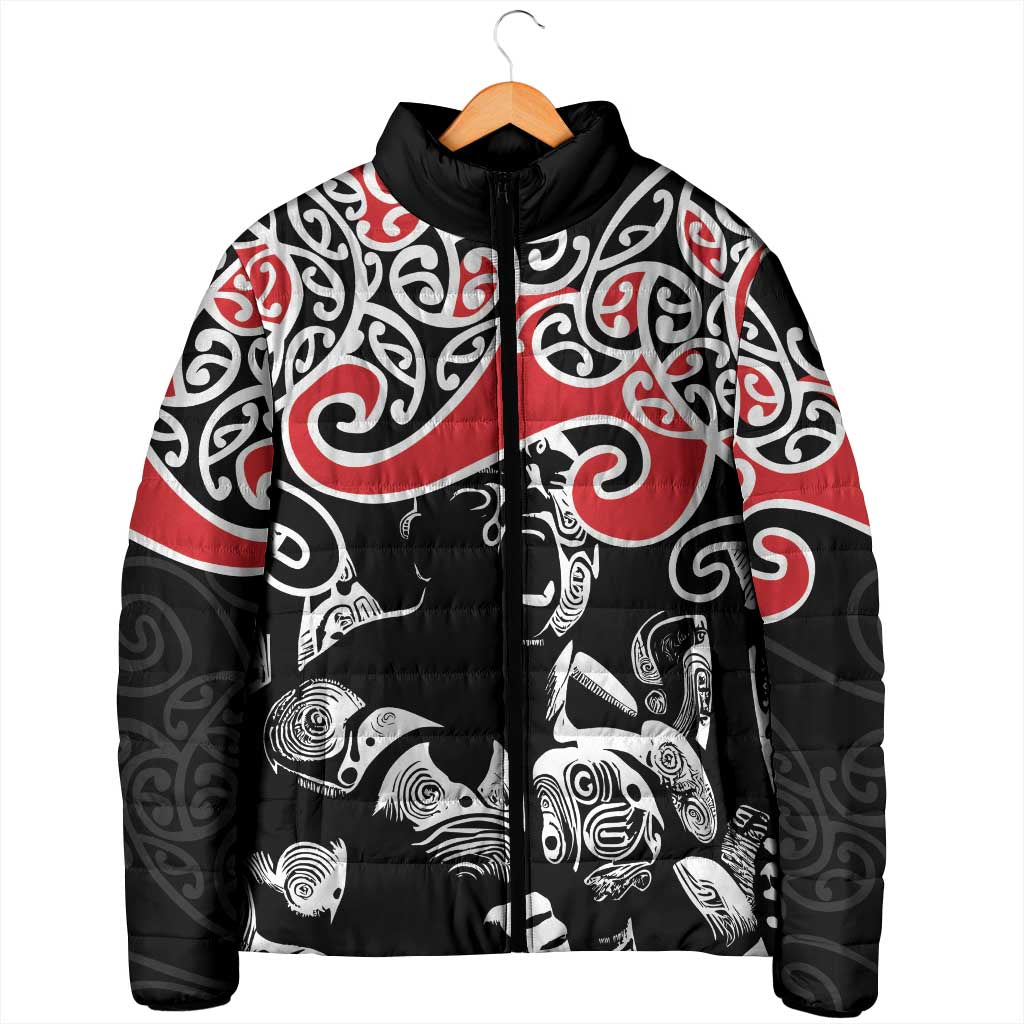 Aotearoa Toitu Te Tiriti Padded Jacket New Zealand Stand Together Stand Stronger LT9 - Polynesian Pride