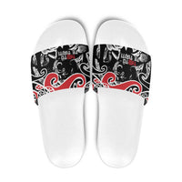 Aotearoa Toitu Te Tiriti Slide Sandals New Zealand Stand Together Stand Stronger - Polynesian Pride