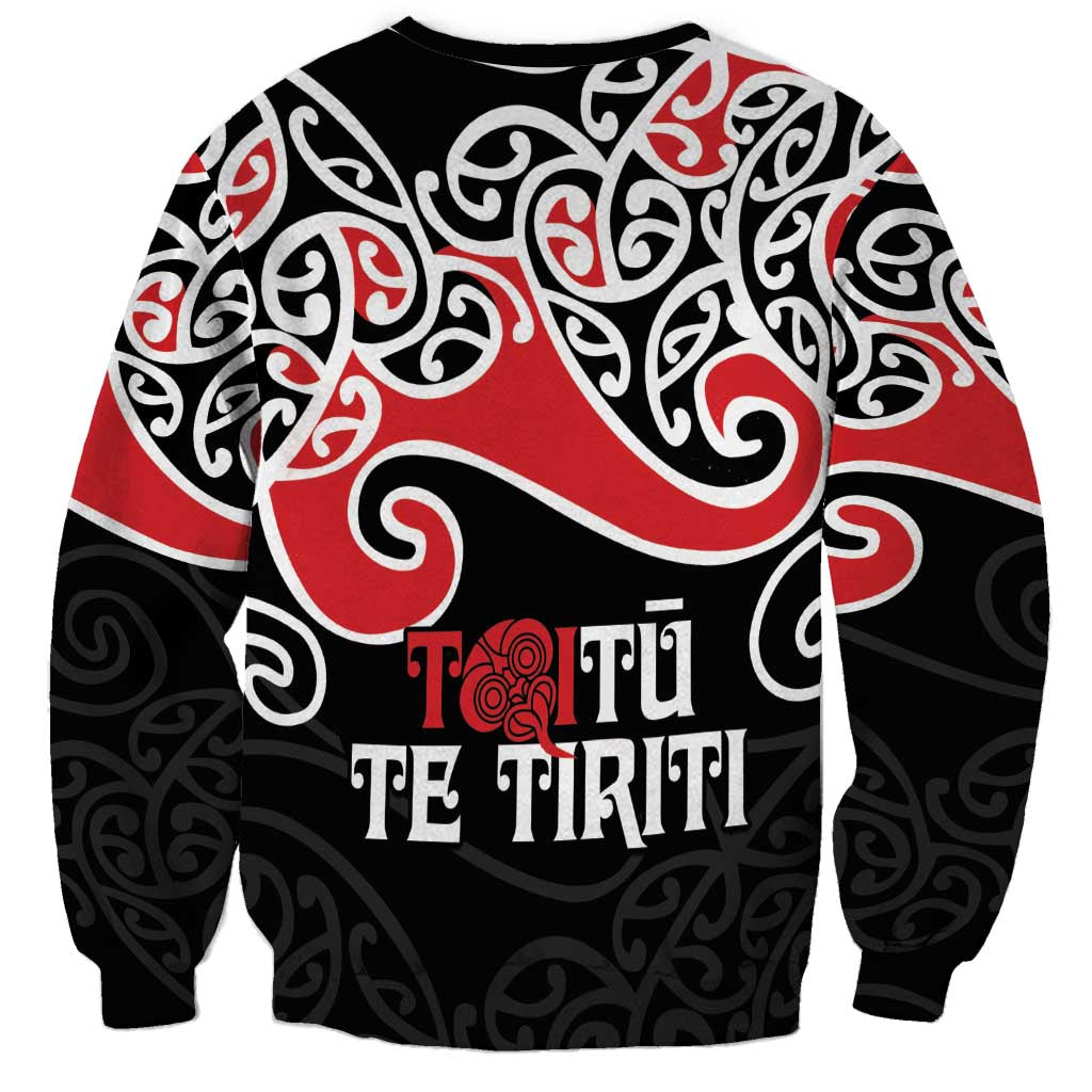 Aotearoa Toitu Te Tiriti Sweatshirt New Zealand Stand Together Stand Stronger LT9 - Polynesian Pride