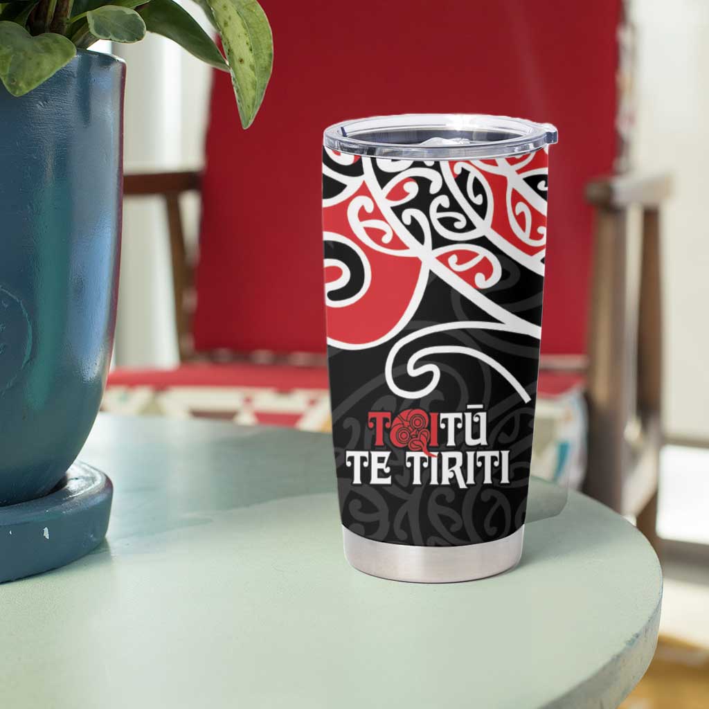 Aotearoa Toitu Te Tiriti Tumbler Cup New Zealand Stand Together Stand Stronger LT9 - Polynesian Pride