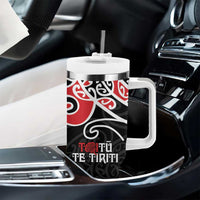 Aotearoa Toitu Te Tiriti Tumbler With Handle New Zealand Stand Together Stand Stronger LT9 - Polynesian Pride