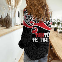 Aotearoa Toitu Te Tiriti Women Casual Shirt New Zealand Stand Together Stand Stronger LT9 - Polynesian Pride