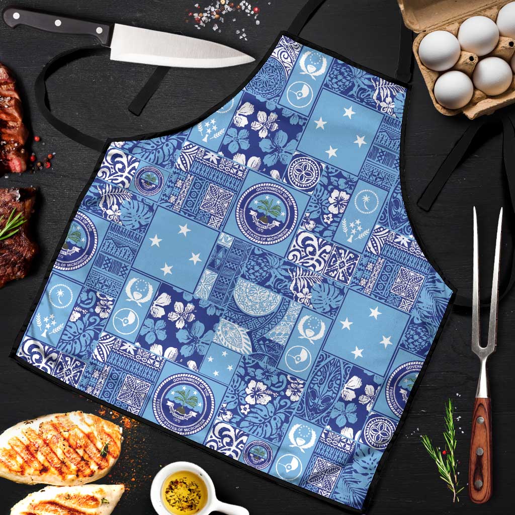 Federated States of Micronesia Merry Christmas Apron Pacific Patchwork Xmas Vibes - Polynesian Pride