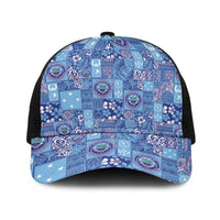 Federated States of Micronesia Merry Christmas Baseball Net Cap Pacific Patchwork Xmas Vibes - Polynesian Pride