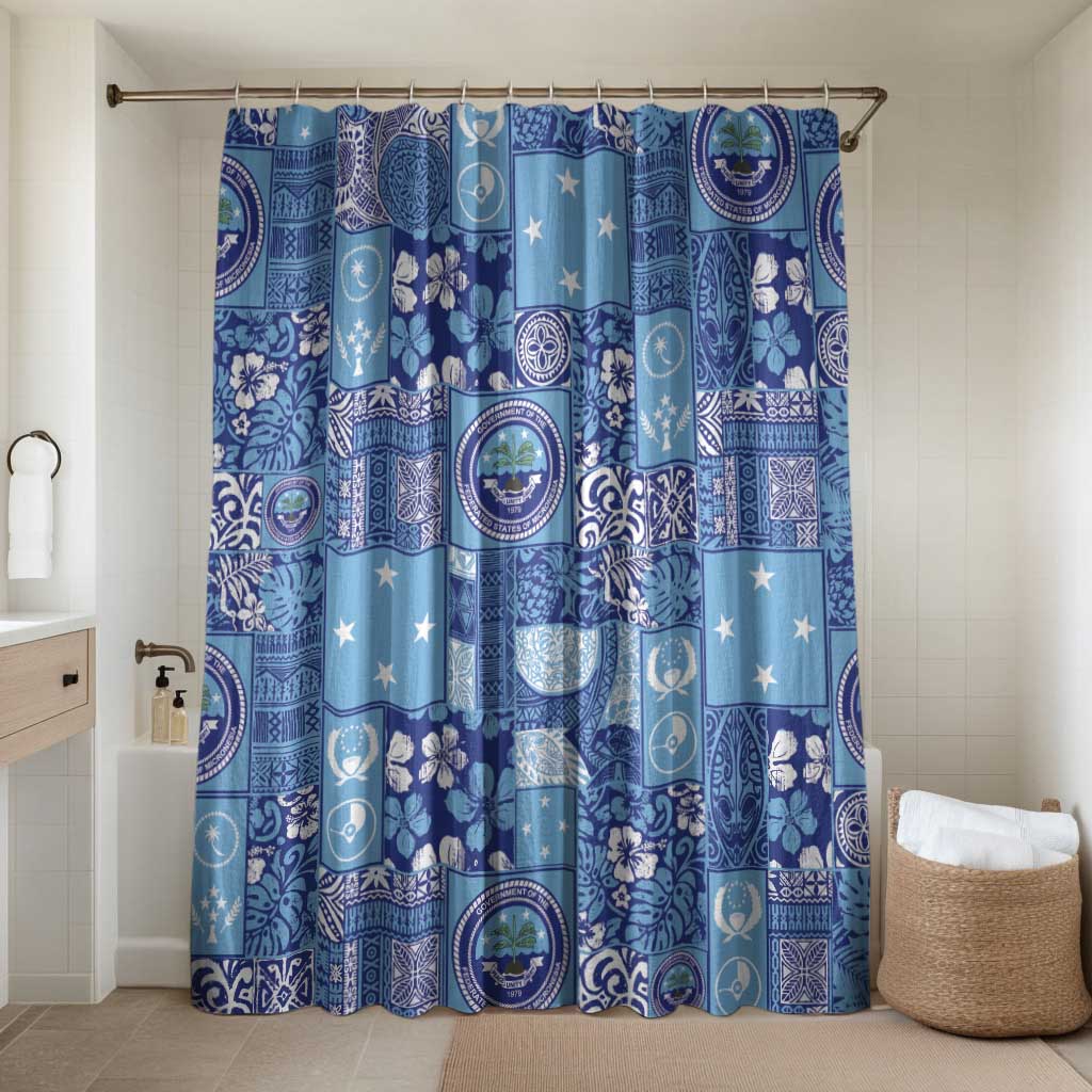 Federated States of Micronesia Merry Christmas Bathroom Set Pacific Patchwork Xmas Vibes - Polynesian Pride