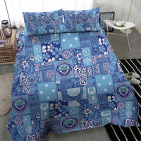 Federated States of Micronesia Merry Christmas Bedding Set Pacific Patchwork Xmas Vibes - Polynesian Pride