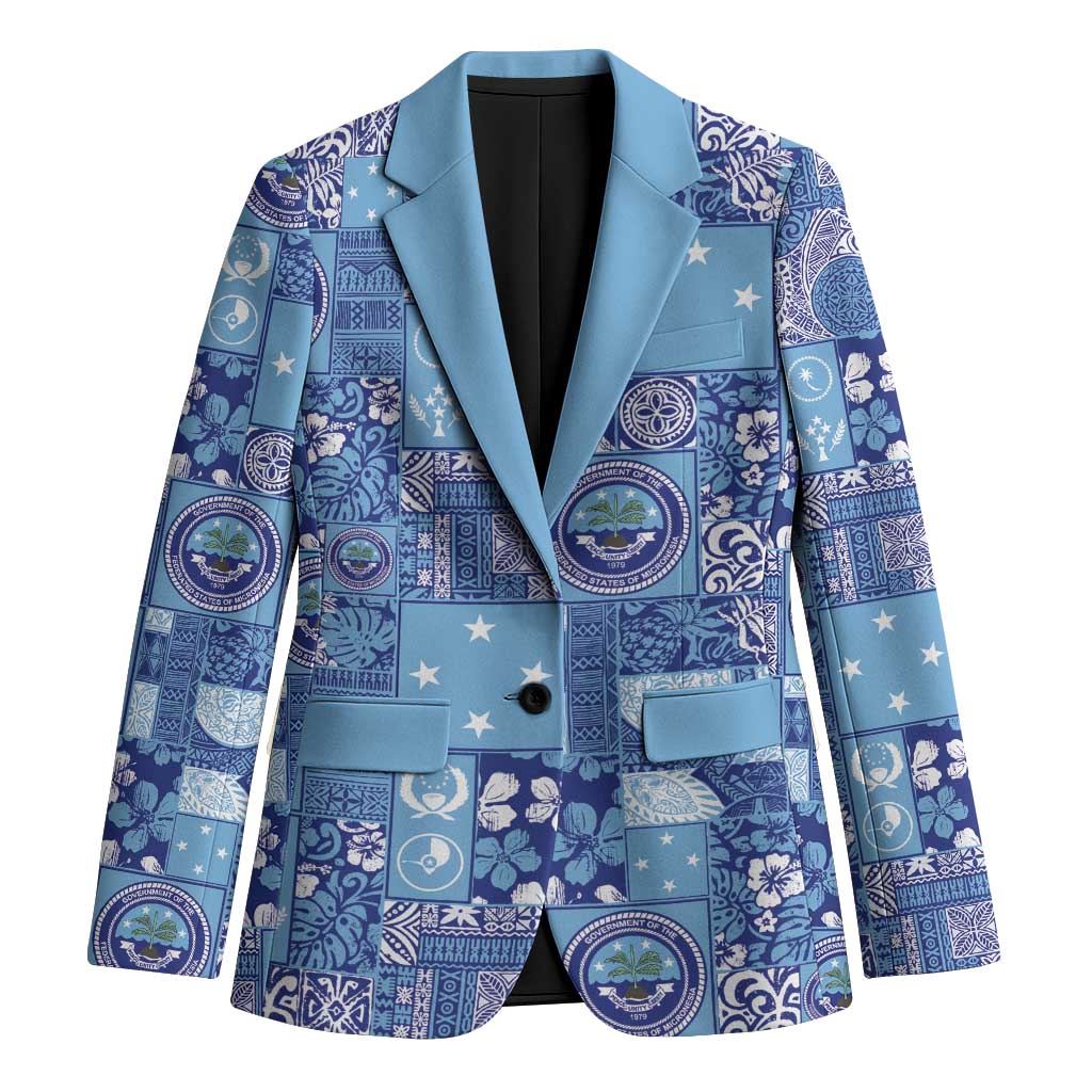 Federated States of Micronesia Merry Christmas Blazer Pacific Patchwork Xmas Vibes - Polynesian Pride
