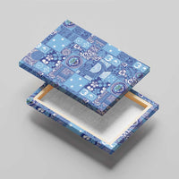 Federated States of Micronesia Merry Christmas Canvas Wall Art Pacific Patchwork Xmas Vibes - Polynesian Pride