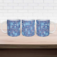 Federated States of Micronesia Merry Christmas Ceramic Mug Pacific Patchwork Xmas Vibes - Polynesian Pride