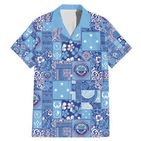 Federated States of Micronesia Merry Christmas Family Matching Mermaid Dress and Hawaiian Shirt Pacific Patchwork Xmas Vibes - Polynesian Pride