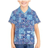 Federated States of Micronesia Merry Christmas Family Matching Mermaid Dress and Hawaiian Shirt Pacific Patchwork Xmas Vibes - Polynesian Pride