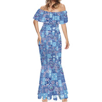 Federated States of Micronesia Merry Christmas Mermaid Dress Pacific Patchwork Xmas Vibes - Polynesian Pride