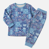 Federated States of Micronesia Merry Christmas Pajama Set Pacific Patchwork Xmas Vibes - Polynesian Pride