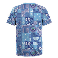 Federated States of Micronesia Merry Christmas Rugby Jersey Pacific Patchwork Xmas Vibes - Polynesian Pride