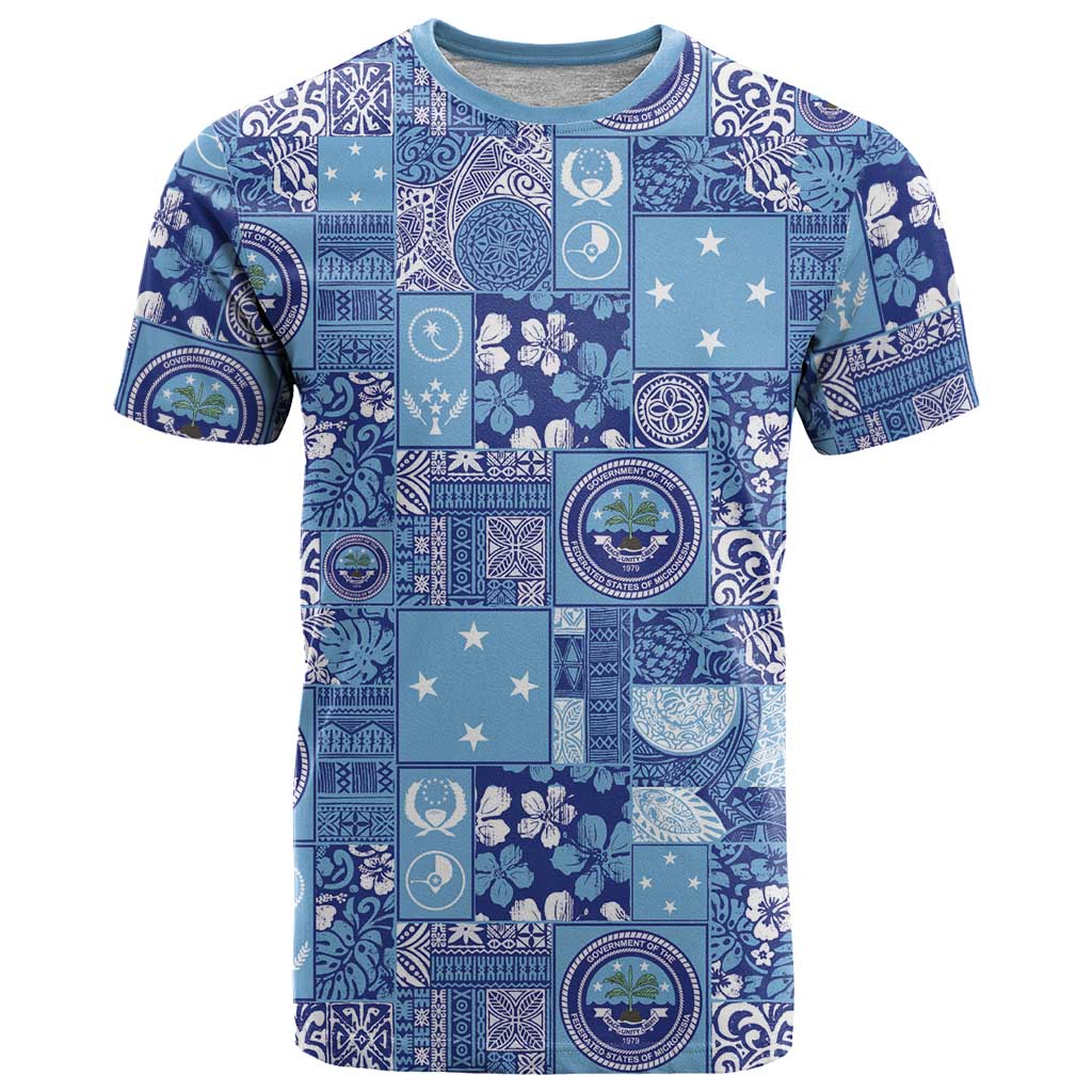 Federated States of Micronesia Merry Christmas T Shirt Pacific Patchwork Xmas Vibes - Polynesian Pride