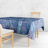 Federated States of Micronesia Merry Christmas Tablecloth Pacific Patchwork Xmas Vibes - Polynesian Pride