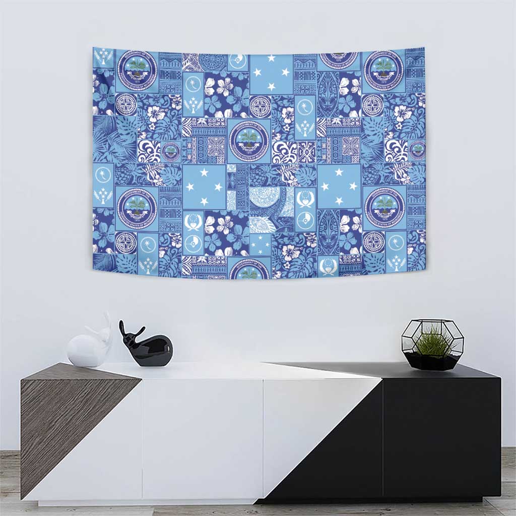 Federated States of Micronesia Merry Christmas Tapestry Pacific Patchwork Xmas Vibes - Polynesian Pride