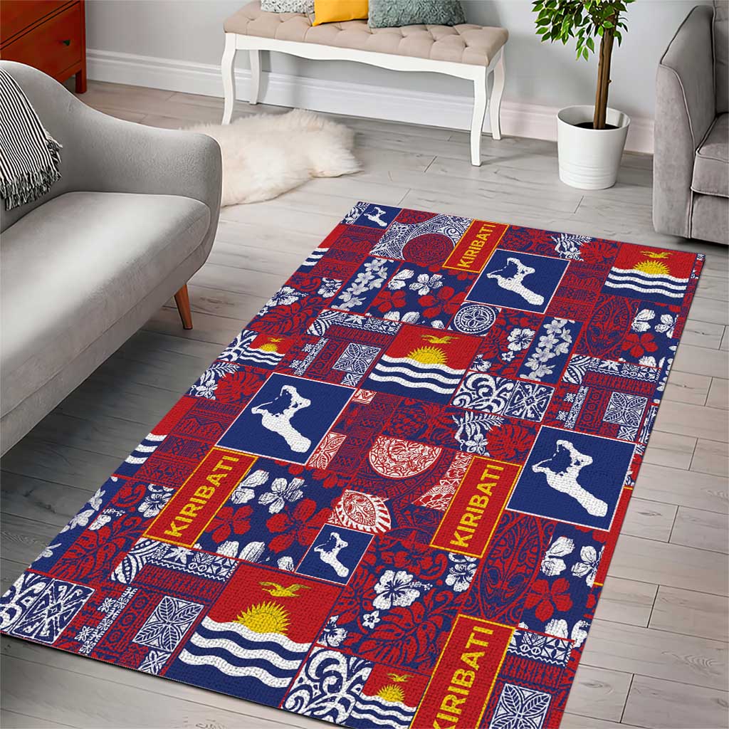 Kiribati Tekeraoi n te Kiritimati Area Rug Pacific Patchwork Xmas Vibes - Polynesian Pride