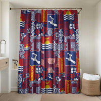 Kiribati Tekeraoi n te Kiritimati Bathroom Set Pacific Patchwork Xmas Vibes - Polynesian Pride