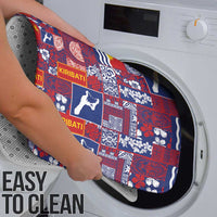 Kiribati Tekeraoi n te Kiritimati Bathroom Set Pacific Patchwork Xmas Vibes - Polynesian Pride