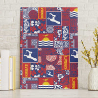 Kiribati Tekeraoi n te Kiritimati Canvas Wall Art Pacific Patchwork Xmas Vibes - Polynesian Pride