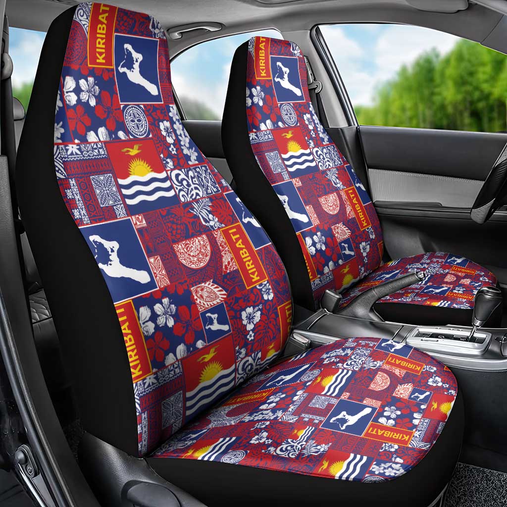 Kiribati Tekeraoi n te Kiritimati Car Seat Cover Pacific Patchwork Xmas Vibes - Polynesian Pride