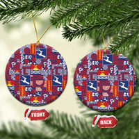 Kiribati Tekeraoi n te Kiritimati Ceramic Ornament Pacific Patchwork Xmas Vibes - Polynesian Pride