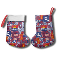 Kiribati Tekeraoi n te Kiritimati Christmas Stocking Pacific Patchwork Xmas Vibes - Polynesian Pride