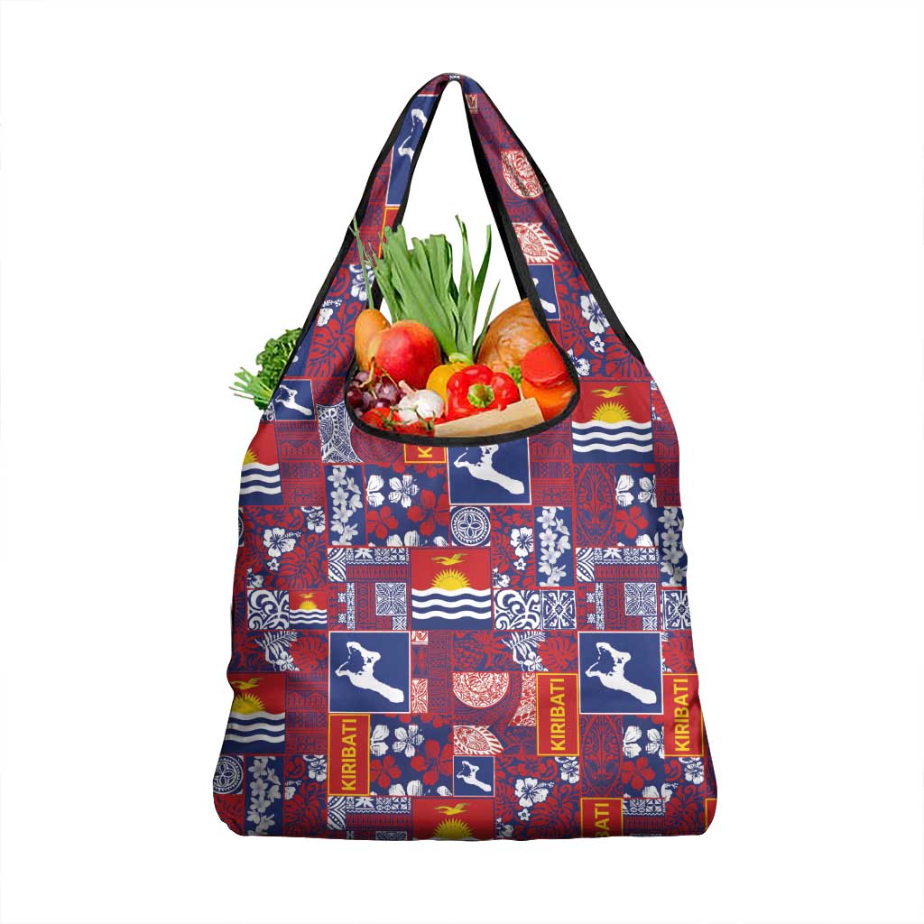Kiribati Tekeraoi n te Kiritimati Grocery Bag Pacific Patchwork Xmas Vibes - Polynesian Pride