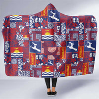Kiribati Tekeraoi n te Kiritimati Hooded Blanket Pacific Patchwork Xmas Vibes - Polynesian Pride