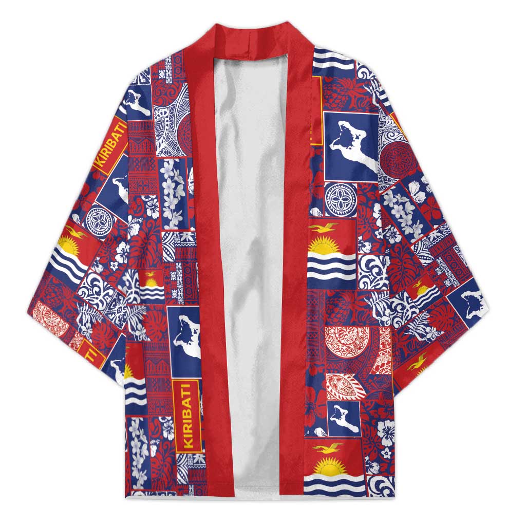 Kiribati Tekeraoi n te Kiritimati Kimono Pacific Patchwork Xmas Vibes - Polynesian Pride
