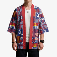 Kiribati Tekeraoi n te Kiritimati Kimono Pacific Patchwork Xmas Vibes - Polynesian Pride