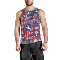 Kiribati Tekeraoi n te Kiritimati Men Tank Top Pacific Patchwork Xmas Vibes - Polynesian Pride