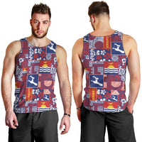 Kiribati Tekeraoi n te Kiritimati Men Tank Top Pacific Patchwork Xmas Vibes - Polynesian Pride