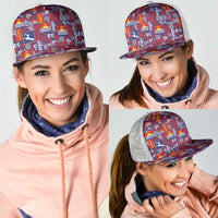 Kiribati Tekeraoi n te Kiritimati Mesh Trucker Cap Pacific Patchwork Xmas Vibes - Polynesian Pride