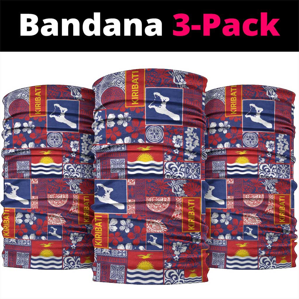 Kiribati Tekeraoi n te Kiritimati Neck Gaiter Pacific Patchwork Xmas Vibes - Polynesian Pride