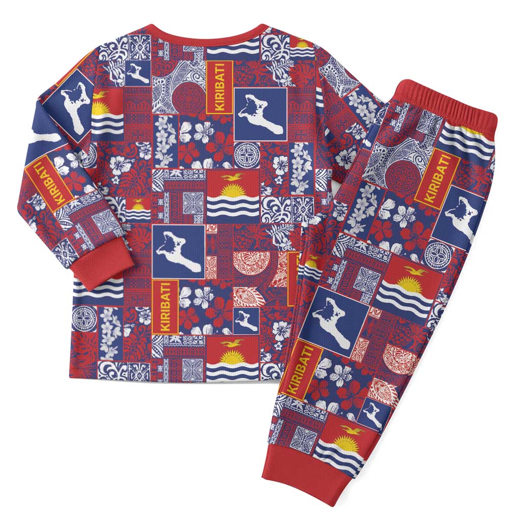 Kiribati Tekeraoi n te Kiritimati Christmas Pajama Set Pacific Patchwork Xmas Vibes - Polynesian Pride