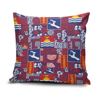 Kiribati Tekeraoi n te Kiritimati Pillow Cover Pacific Patchwork Xmas Vibes - Polynesian Pride