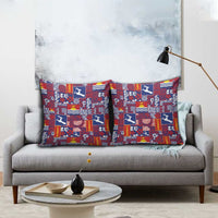 Kiribati Tekeraoi n te Kiritimati Pillow Cover Pacific Patchwork Xmas Vibes - Polynesian Pride